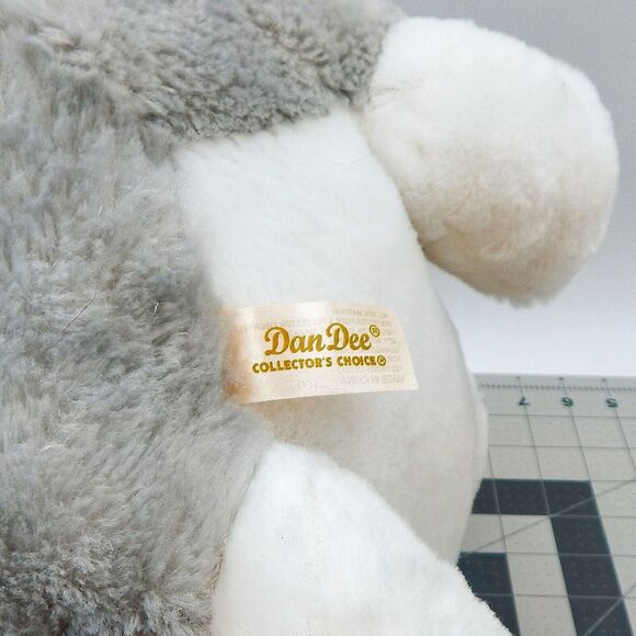 Dan Dee Collectors Choice Grey Bunny Rabbit Plush Stuffed Animal 17 Inch Bow - Picture 8 of 11